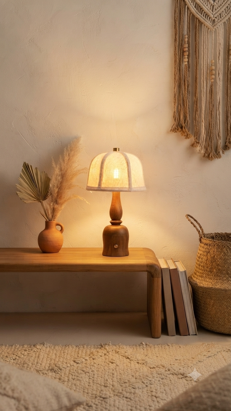 Koa - Teak Wood Lamp